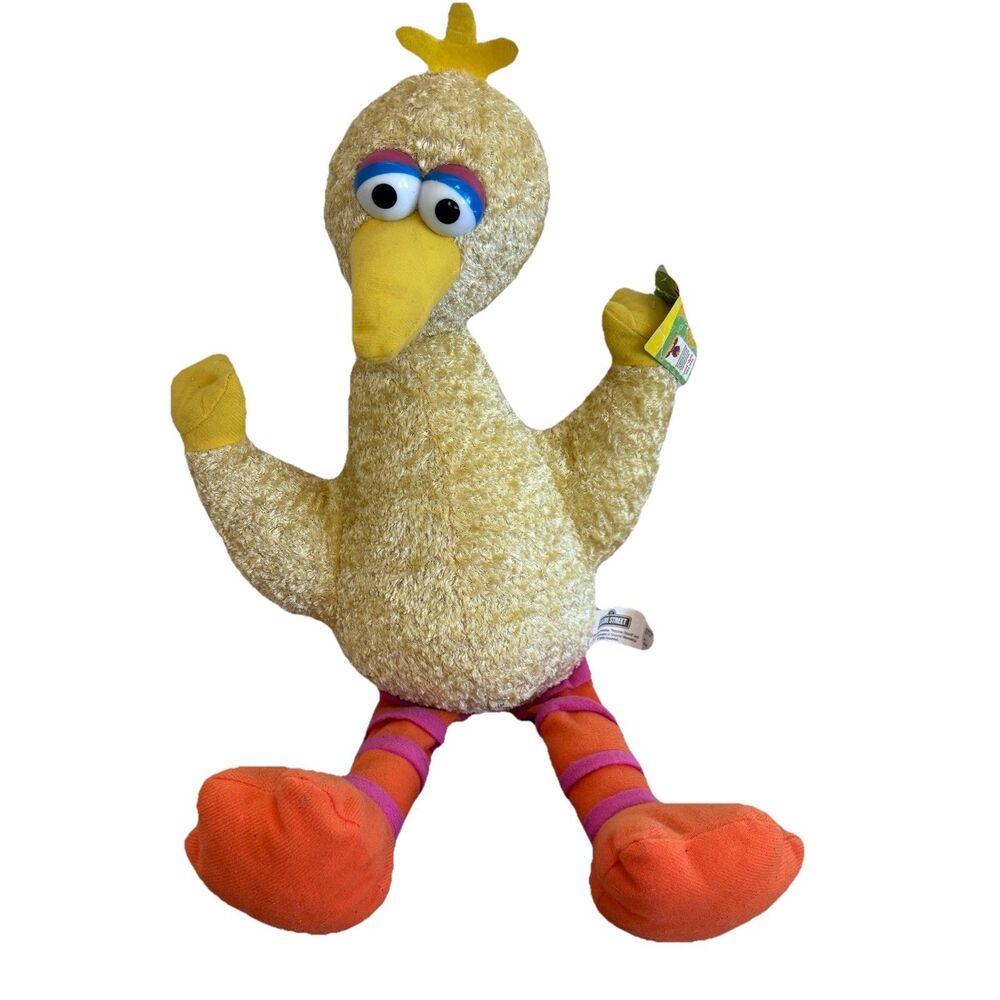 Vintage 2006 Sesame Street Big Bird Plush Stuffed Animal 19”Nanco Large Toy Read